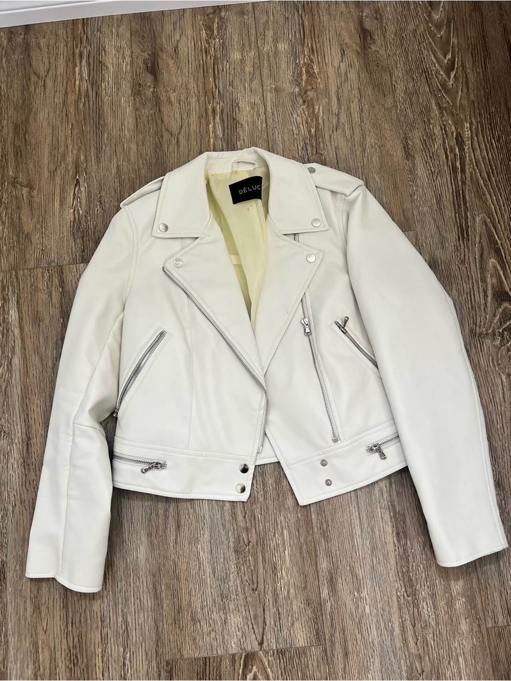 Deluc Faux Leather Cropped Jacket